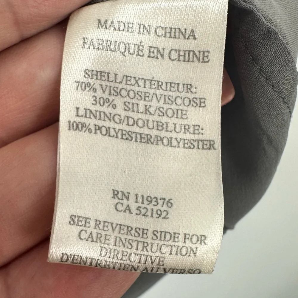 Helmut Draped Silk Gray Sleeveless Scoop Neck Midi Length Dress Size 0 - Picture 4 of 8